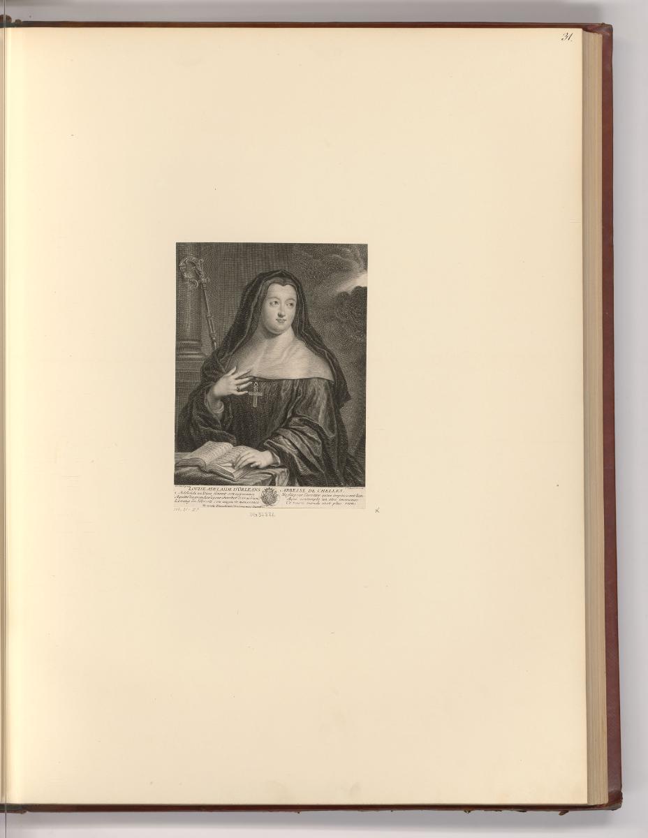 Französische Druckgrafiken des 17. und 18. Jahrhunderts, Porträt Louise Adélaïde d'Orléans, Inv…