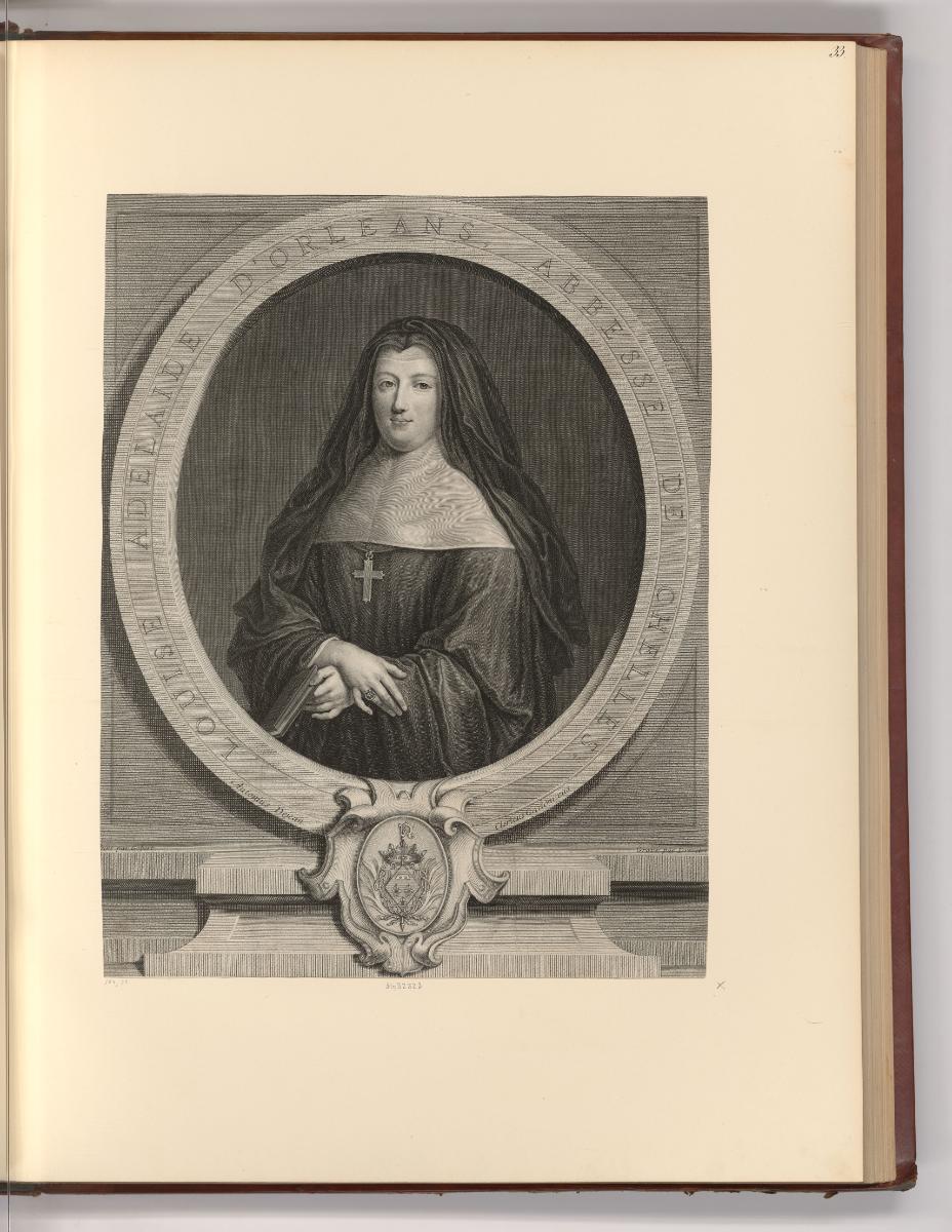 Französische Druckgrafiken des 17. und 18. Jahrhunderts, Porträt Louise Adélaïde d'Orléans, Inv…