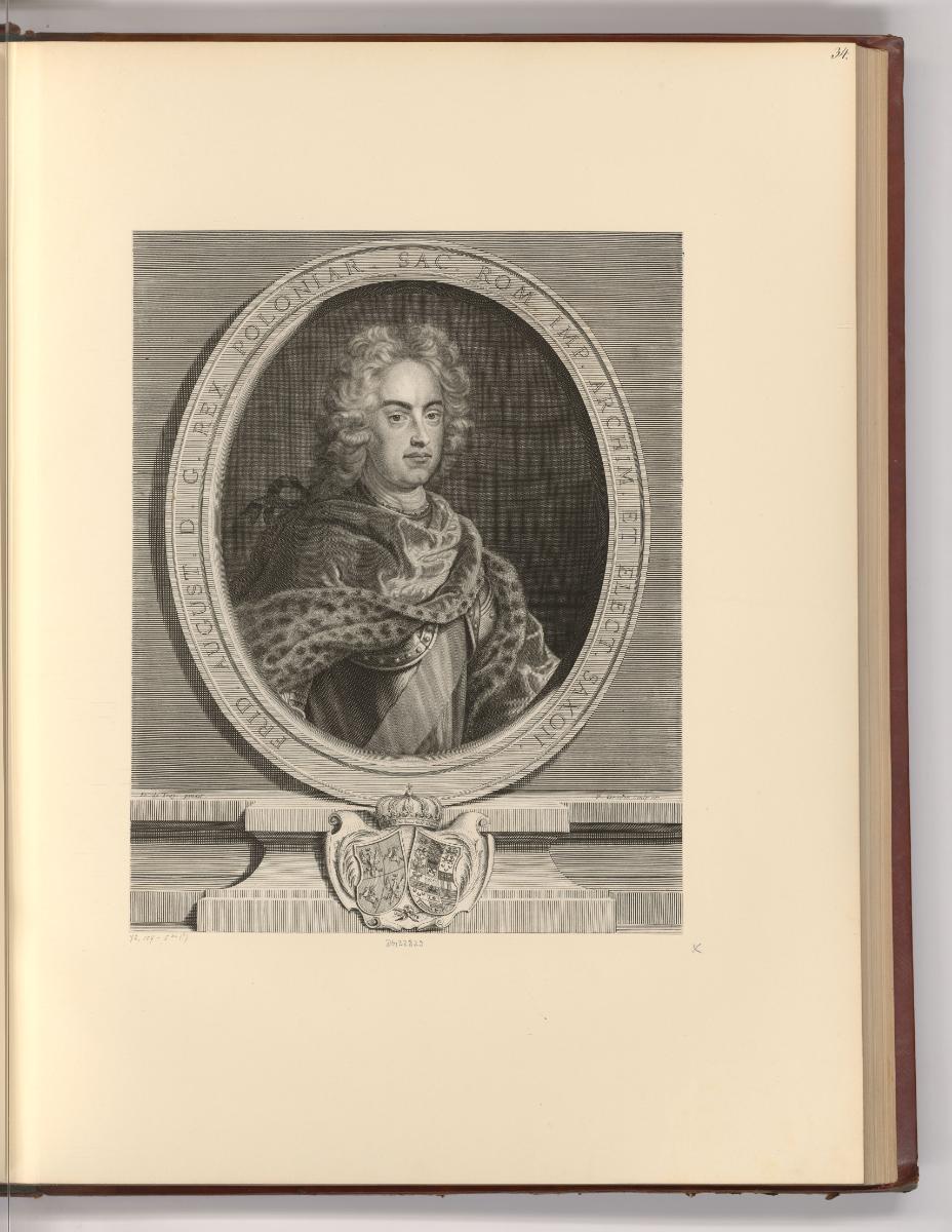 Französische Druckgrafiken des 17. und 18. Jahrhunderts, Porträt Frédéric-Auguste, roi de Polog…