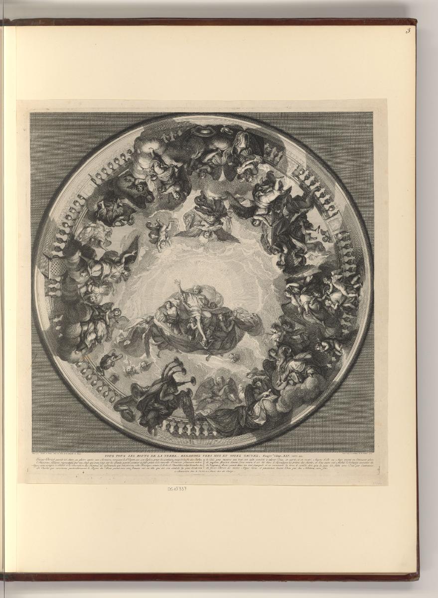 Druckgrafiken von Bernard Picart, Deckenbild, Christi Himmelfahrt, Inv. Nr.: Frankreich nach Se…