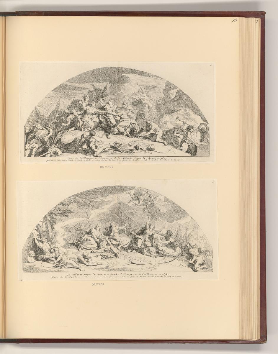 Druckgrafiken von Bernard Picart, Allegorien auf den Niederländisch-Französischer Krieg 1672 un…