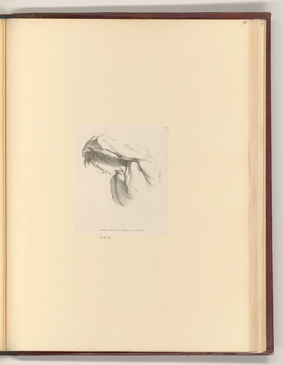 Druckgrafiken von Bernard Picart, Studie, Bruststück eines Mannes, Inv. Nr.: Frankreich nach Se…