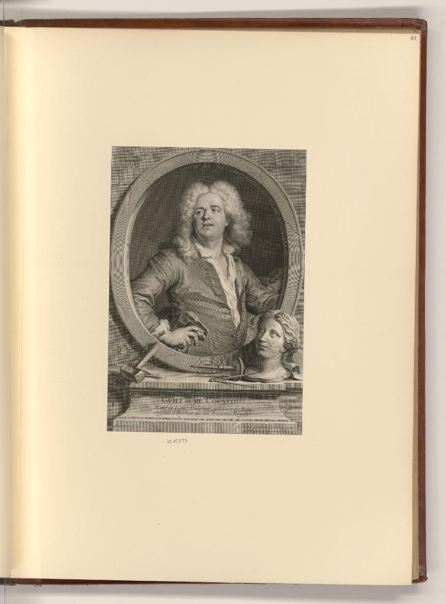Französische Druckgrafiken des 18. Jahrhunderts, Porträt Guillaume Coustou, Inv. Nr.: Frankreic…