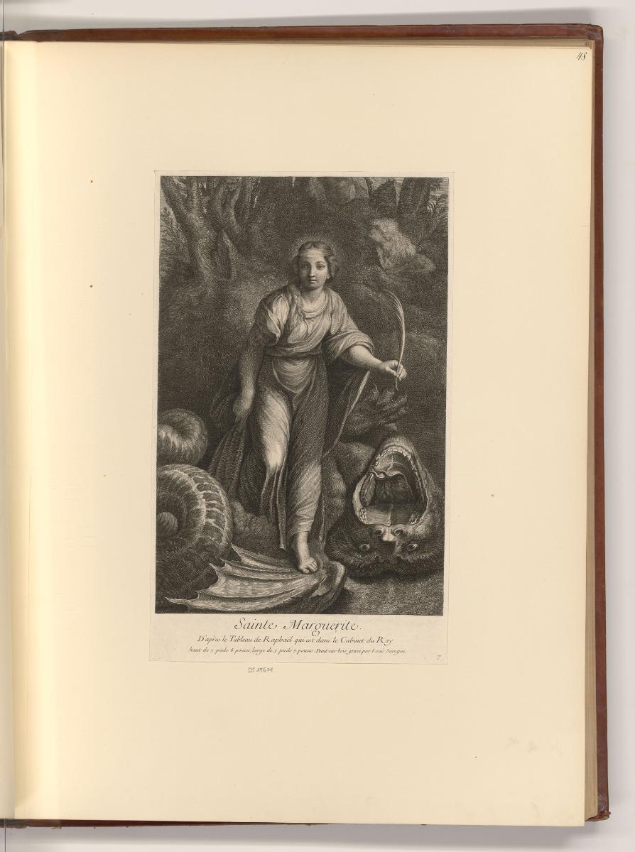Französische Druckgrafiken des 18. Jahrhunderts, Heilige Margarethe, Inv. Nr.: Frankreich nach …