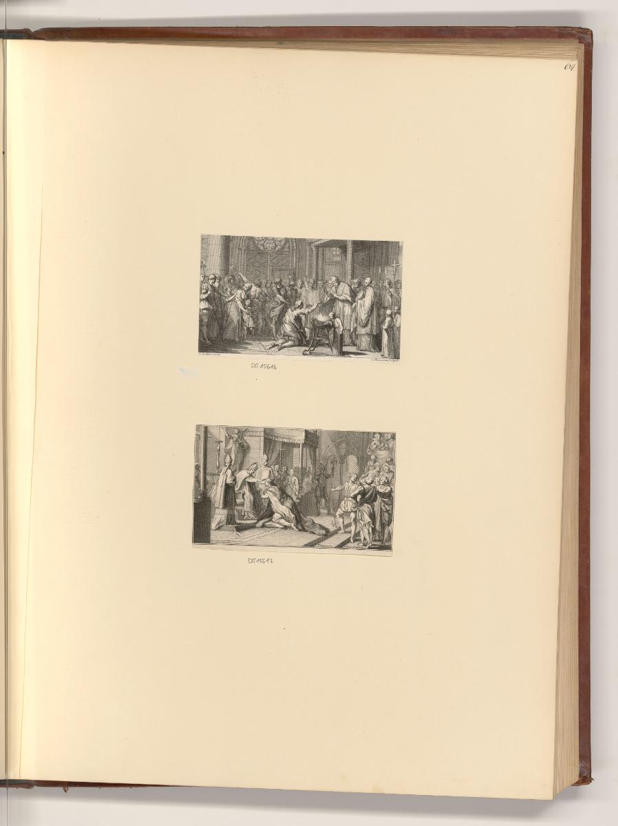 Französische Druckgrafiken des 18. Jahrhunderts, Die Salbung eines französischen Königs, Inv. N…