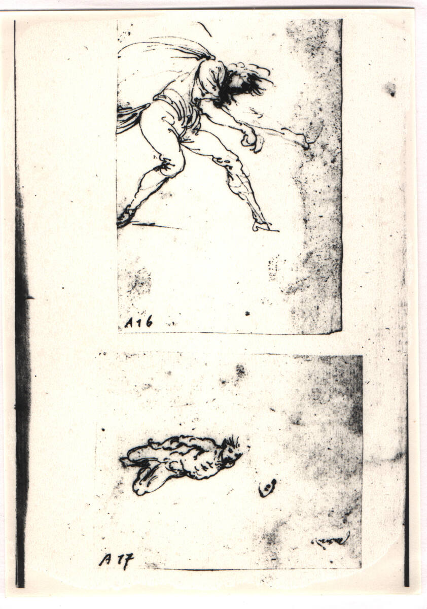 Zwei Figurenskizzen, Stefano della Bella