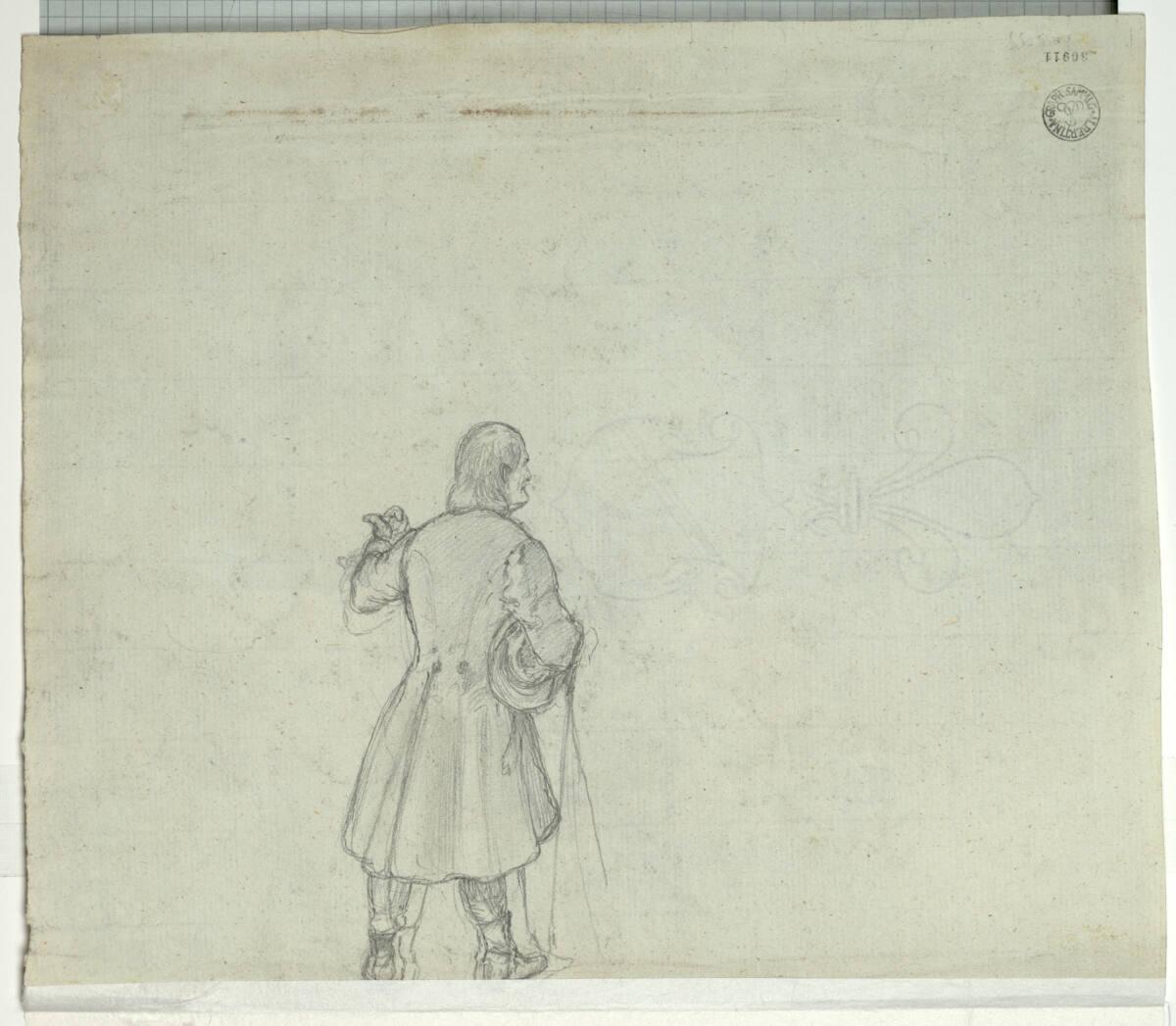 Johann Nepomuk Passini, Männliche Figur in Rückenansicht, Inv. Nr.: 36911v