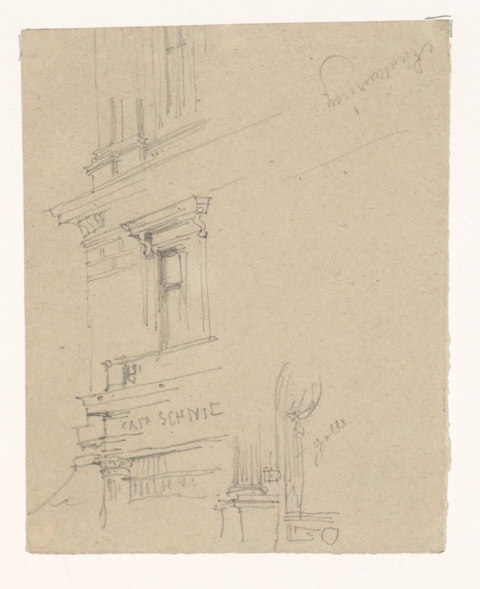 Rudolf von Alt, Skizze einer Fassade, Inv. Nr.: 36927