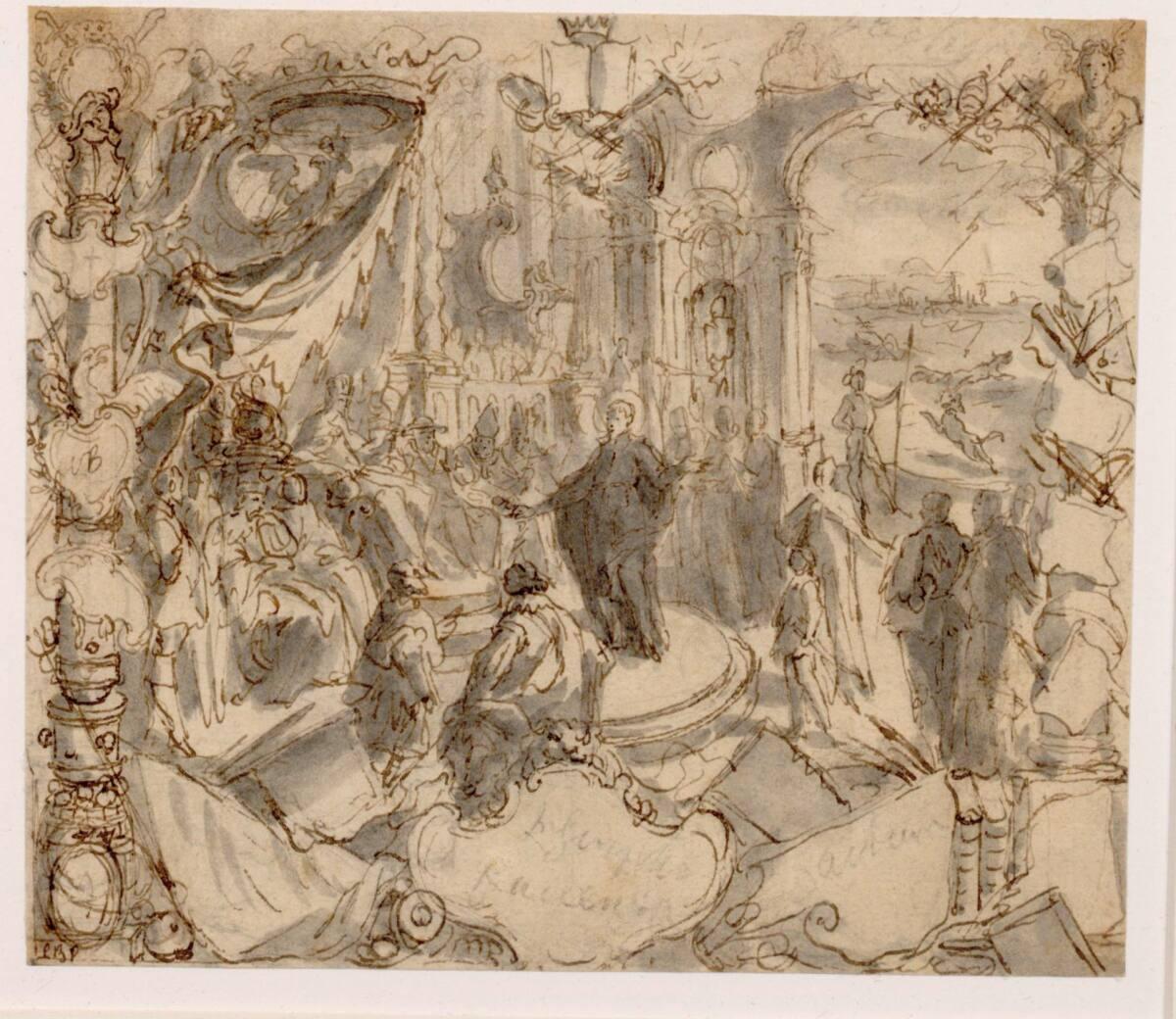 Johann Wolfgang Baumgartner, Entwurf für ein Altarbild, Inv. Nr.: 37028