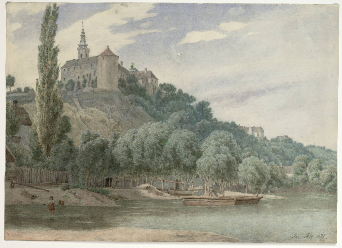 Schloss und Kloster Illok an der Donau, Jakob Alt, 1821