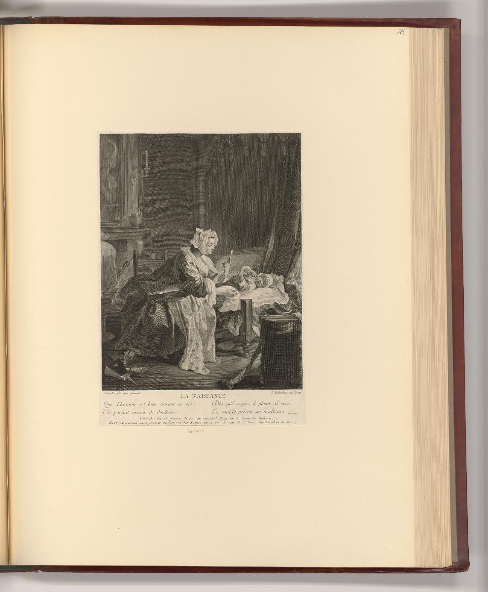 Druckgrafiken von Jacques-Philippe Le Bas und Jean Joseph Balechou, La naissance, Inv. Nr.: Fra…