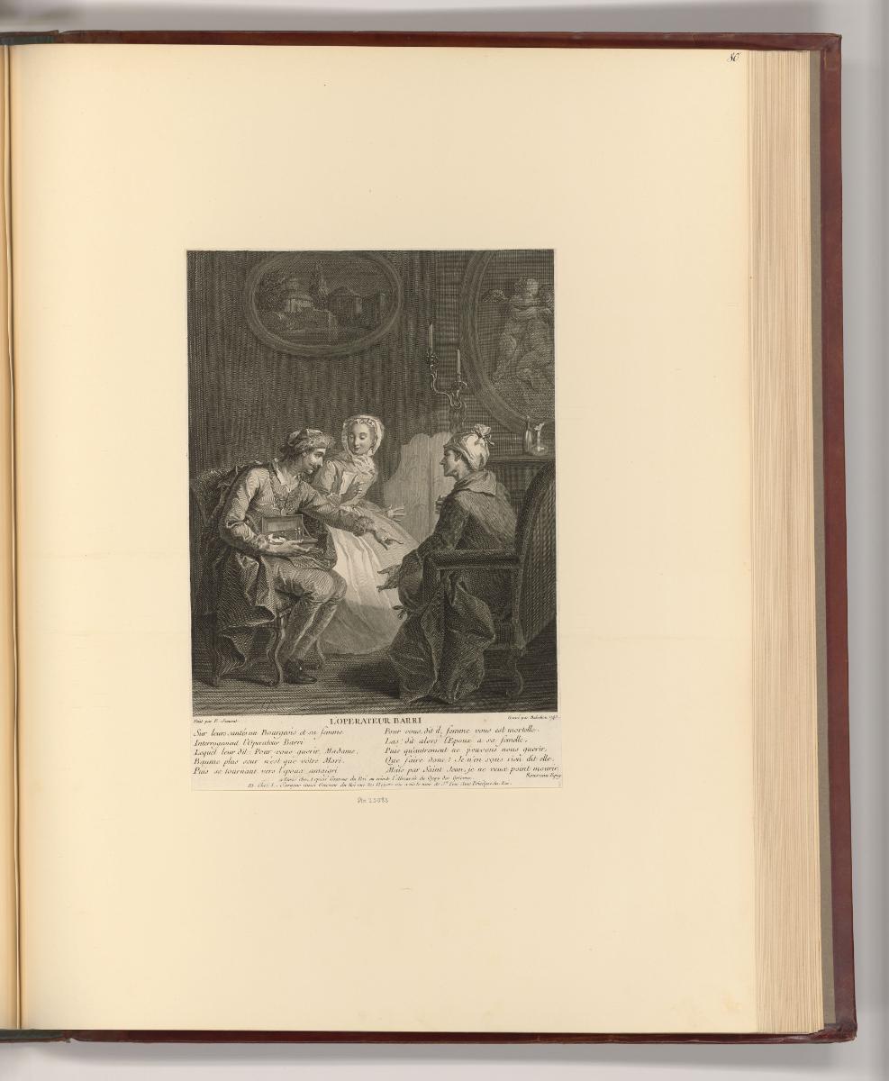 Druckgrafiken von Jacques-Philippe Le Bas und Jean Joseph Balechou, L'Operateur Barri, Inv. Nr.…