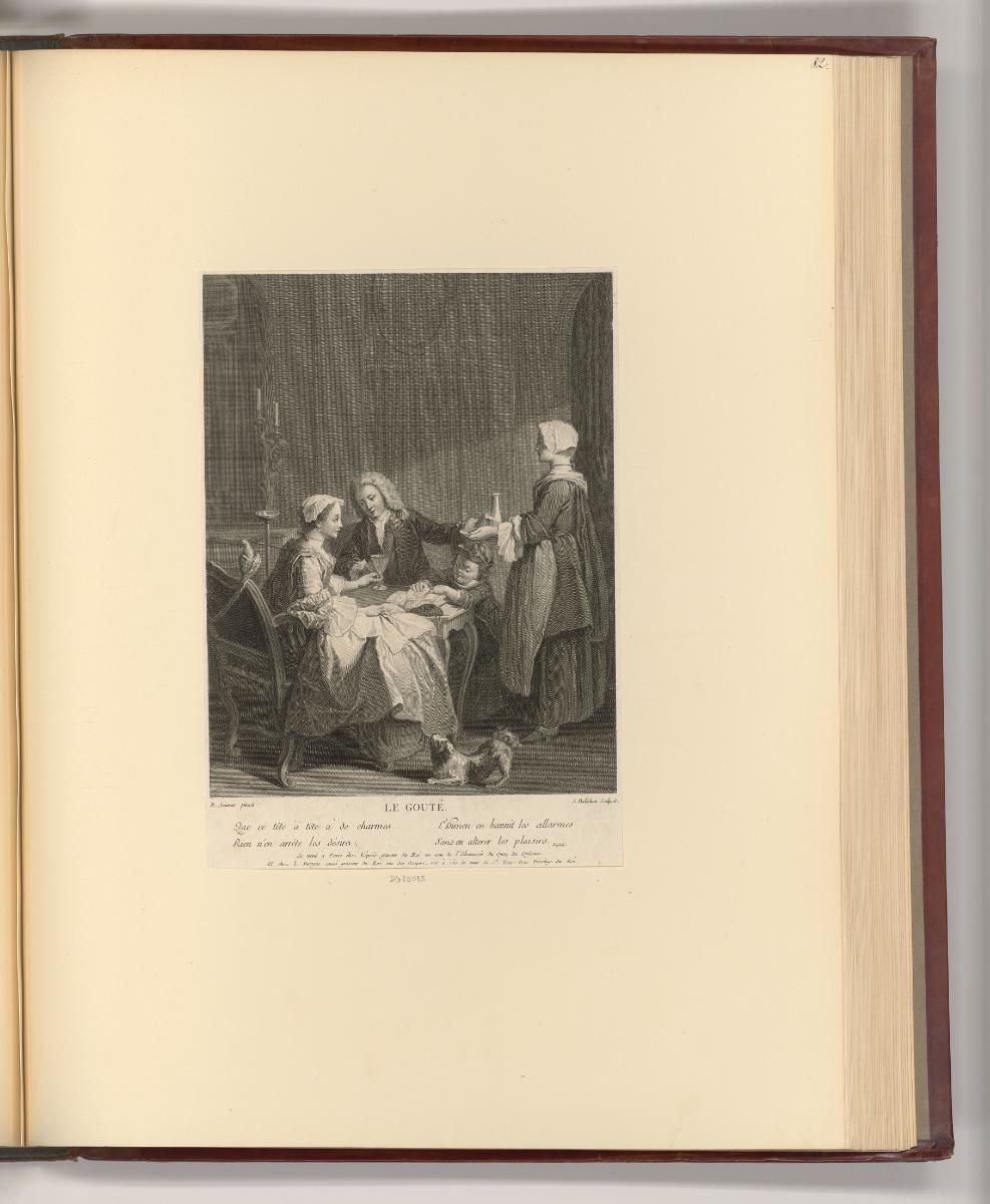 Druckgrafiken von Jacques-Philippe Le Bas und Jean Joseph Balechou, Le gouté, Inv. Nr.: Frankre…