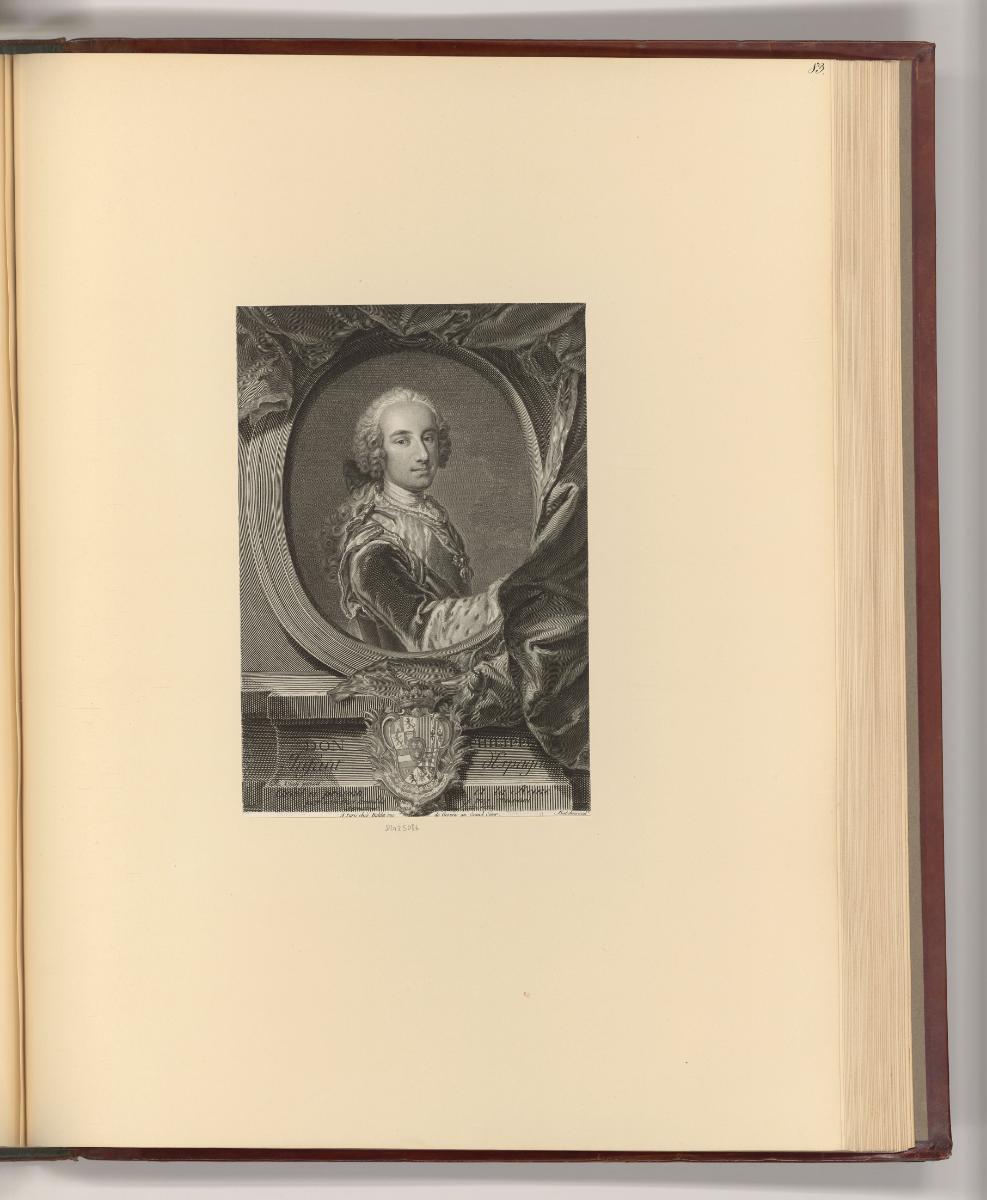 Druckgrafiken von Jacques-Philippe Le Bas und Jean Joseph Balechou, Porträt Philippe infant d'E…
