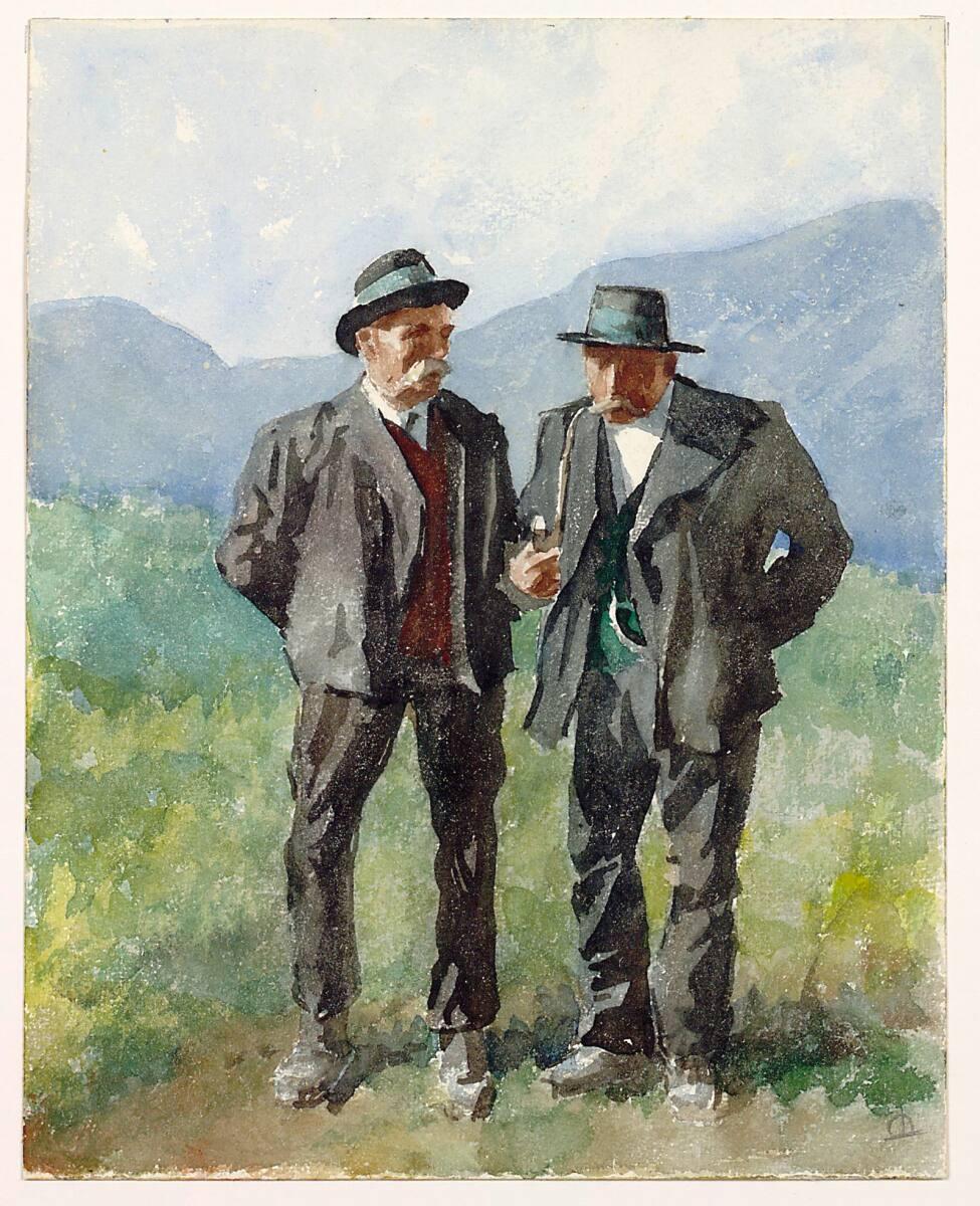 Stephan Mautner, Zwei Alte, einer mit einer langen Pfeife, Inv. Nr.: 37118