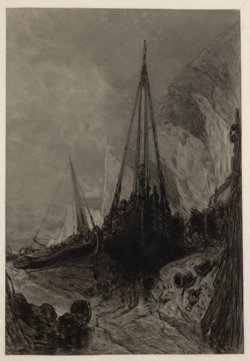 Eugène Deshayes, Fischerboote, Inv. Nr.: 37134
