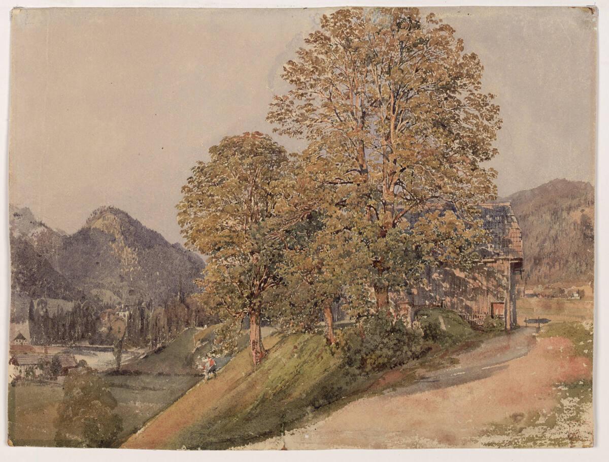 Rudolf von Alt, Studie einer Landschaft bei Bad Ischl, Inv. Nr.: 37158r