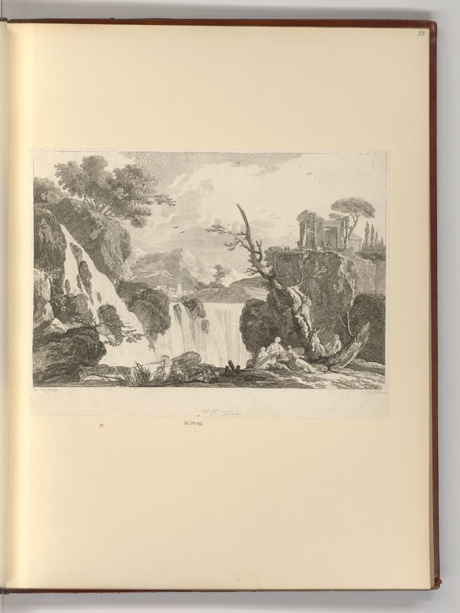 Französische Druckgrafiken aus der 2. Hälfte des 18. Jahrhunderts, La cascade de Tivoli, Inv. N…