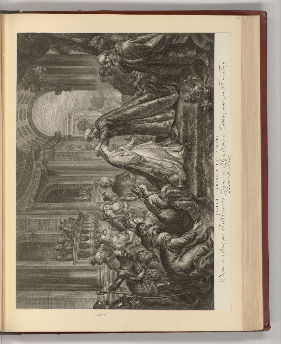 Französische Druckgrafiken aus der 2. Hälfte des 18. Jahrhunderts, Esther couronnée par Assuéru…