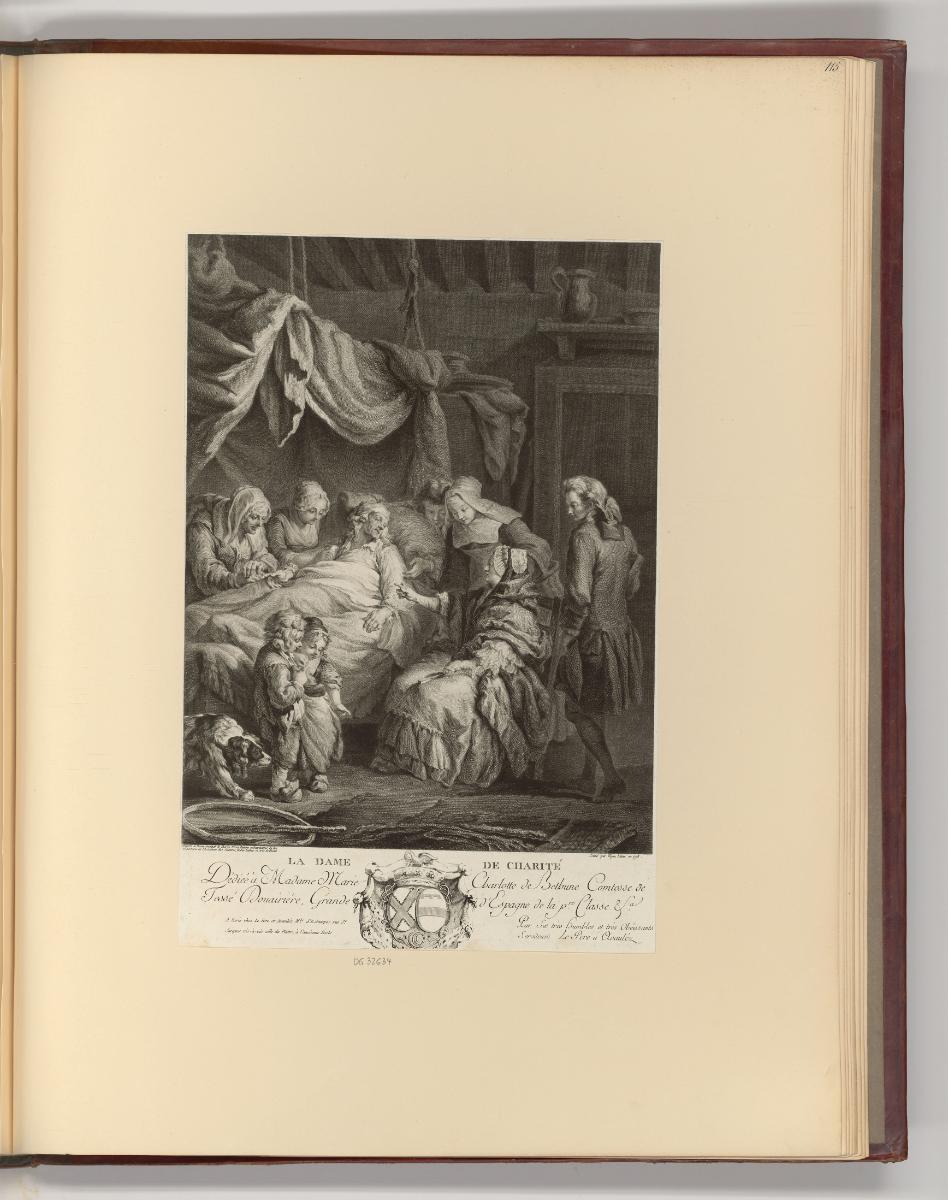 Französische Druckgrafiken des 18. und frühen 19. Jahrhunderts, La dame de charité, Inv. Nr.: F…