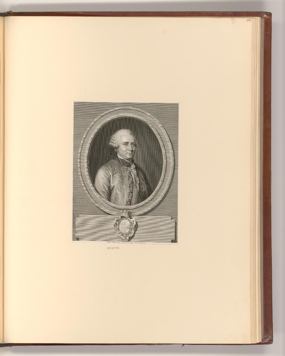 Französische Druckgrafiken des 18. und 19. Jahrhunderts, Porträt Charles Gravier, Inv. Nr.: Fra…
