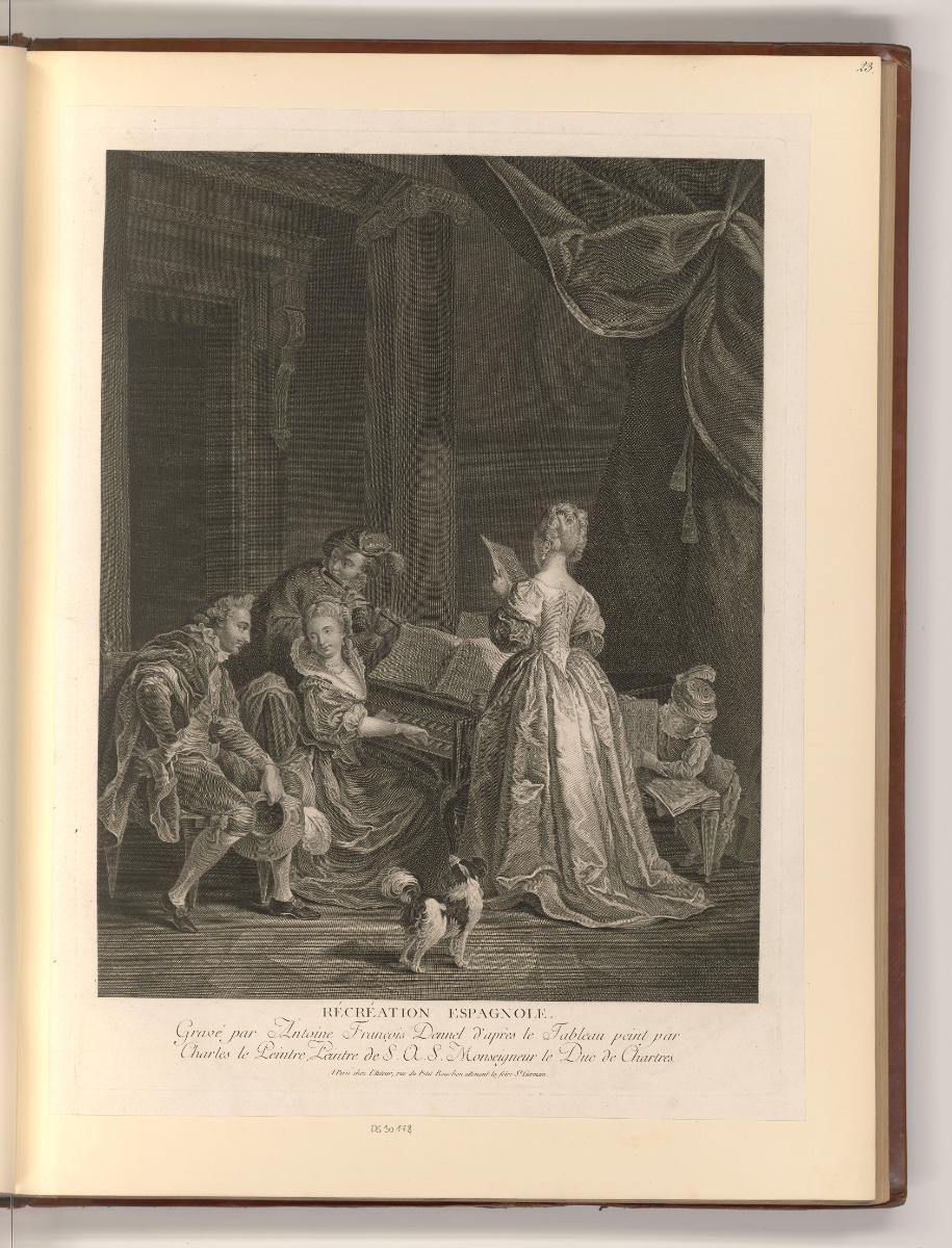 Französische Druckgrafiken des 18. und 19. Jahrhunderts, Musizierende Gesellschaft, Inv. Nr.: F…