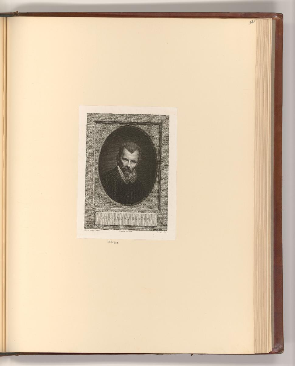 Französische Druckgrafiken des 18. und 19. Jahrhunderts, Porträt Annibale Carracci, Inv. Nr.: F…