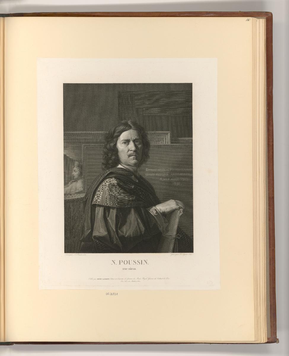 Französische Druckgrafiken des 19. Jahrhunderts, Porträt Nicolas Poussin, Inv. Nr.: Frankreich …