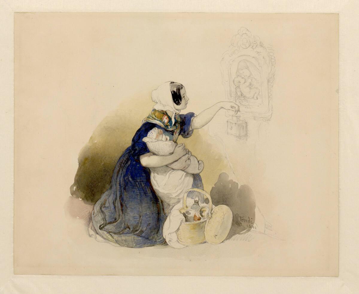 Peter Fendi, Das Almosen der Witwe, Inv. Nr.: 37282