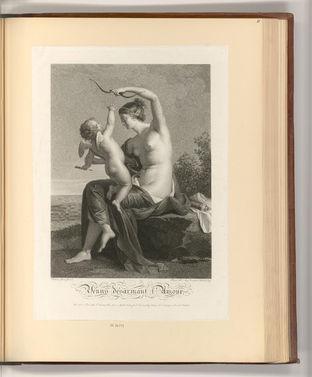 Französische Druckgrafiken des 19. Jahrhunderts, Vénus qui désarme l'Amour, Inv. Nr.: Frankreic…
