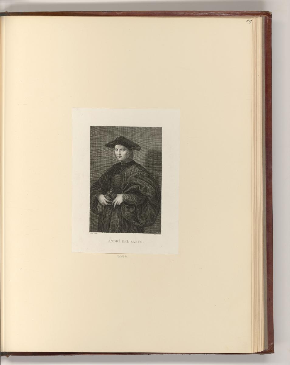 Französische Druckgrafiken des 18. und 19. Jahrhunderts, Porträt  André del Sarto, Inv. Nr.: Fr…