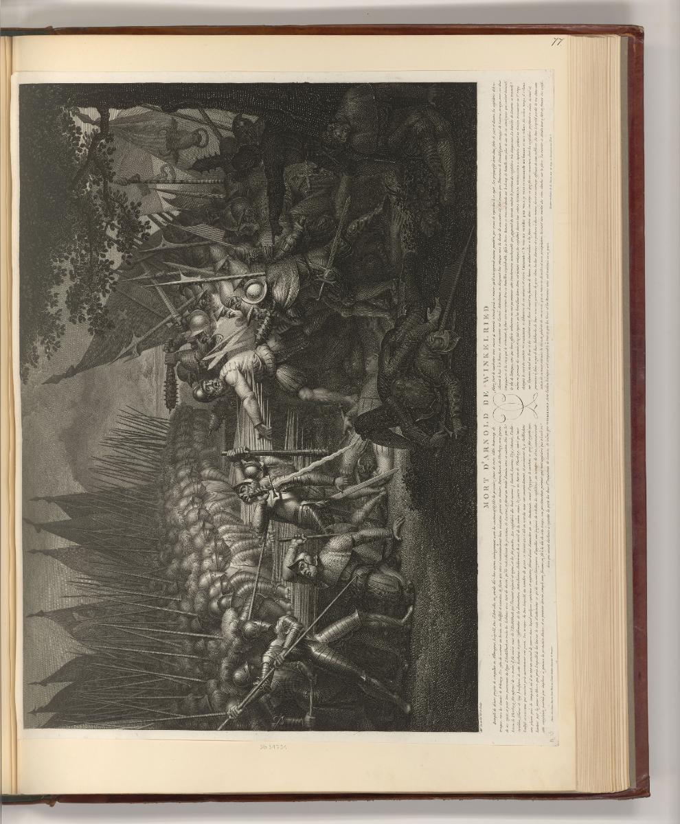 Französische Druckgrafiken des 18. und 19. Jahrhunderts, Der Tod des Arnold von Winkelried in d…