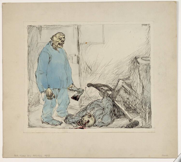 George Grosz, Der Mord des Idioten, Inv. Nr.: 37536