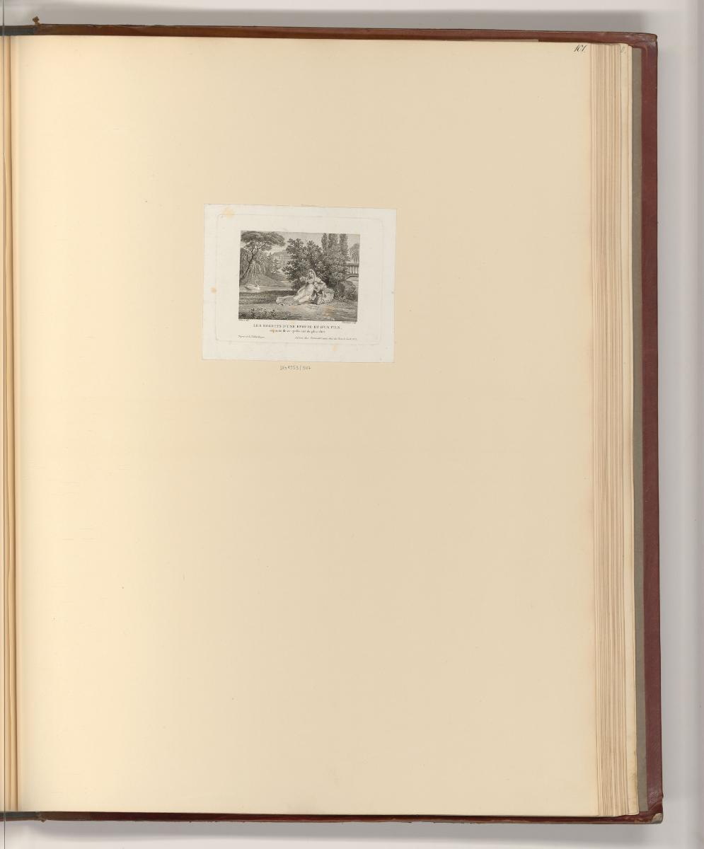 Französische Druckgrafiken des 19. Jahrhunderts, Les regrets d'une épouse et d'un fils, séparés…