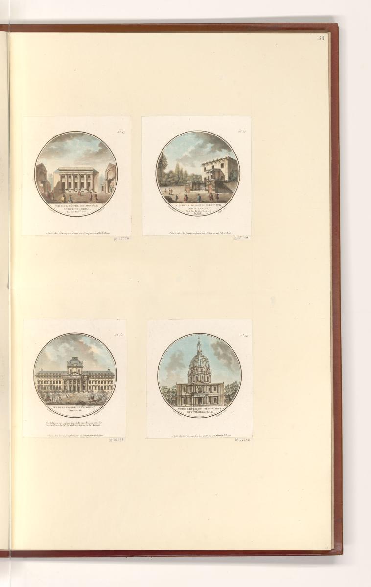 Französische Farbdrucke des 18. Jahrhunderts, Veduten in Paris, Inv. Nr.: Frankreich nach Sekti…