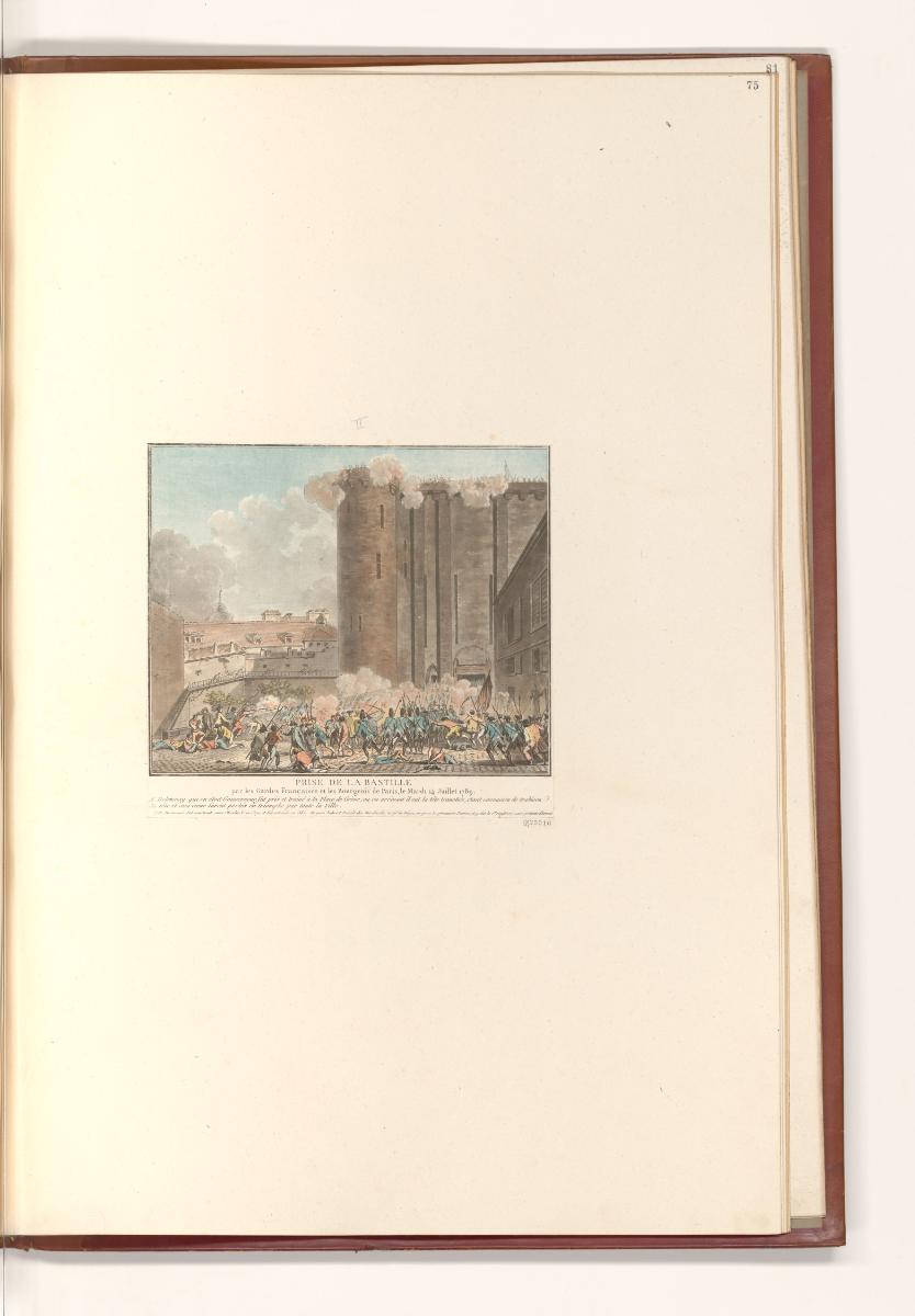 Französische Farbdrucke des 18. Jahrhunderts, Prise de la Bastille, Inv. Nr.: Frankreich nach S…