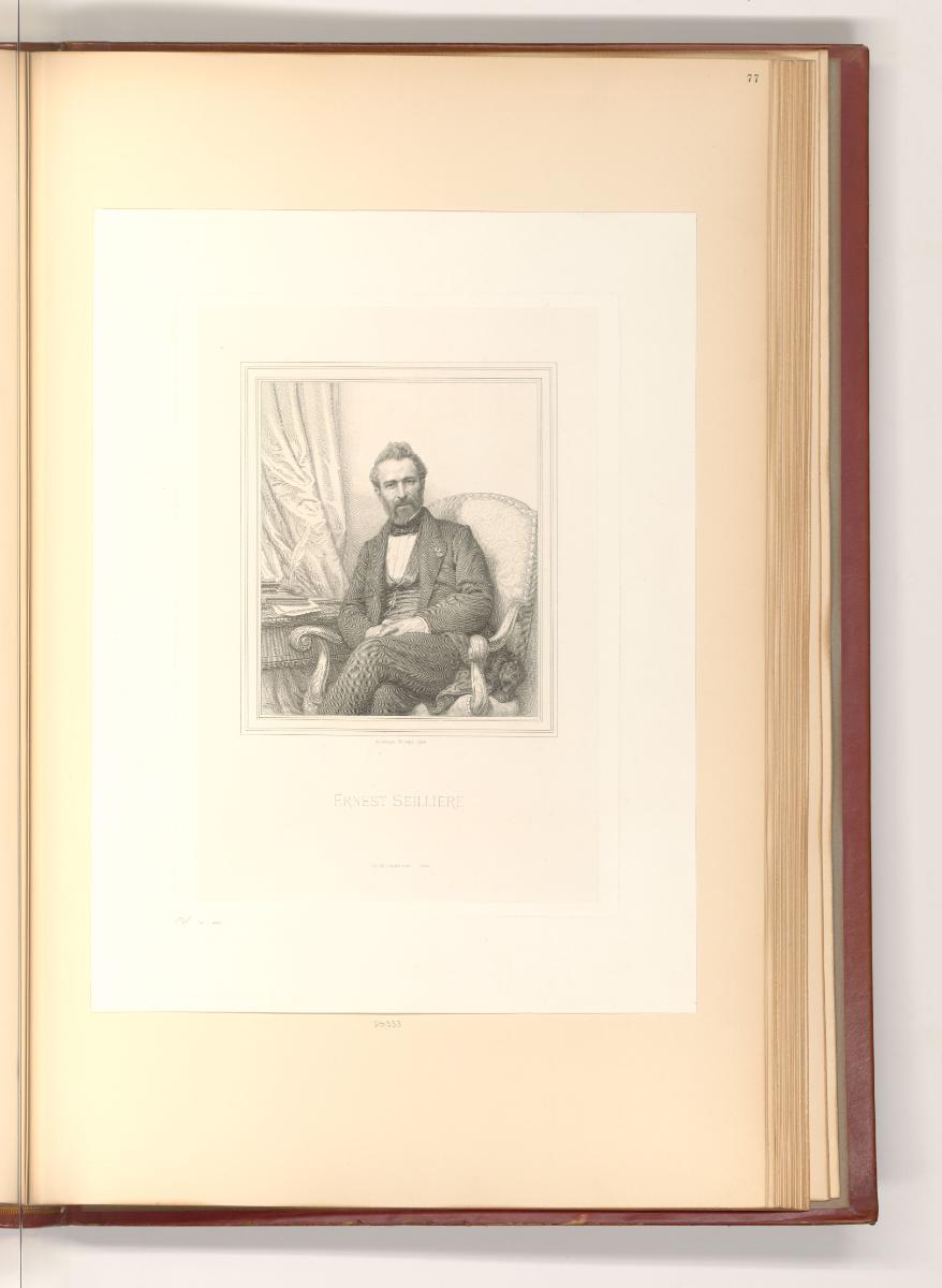Radierungen von Claude Ferdinand Gaillard und Louis Pierre Henriquel-Dupont, Porträt Ernest Sei…