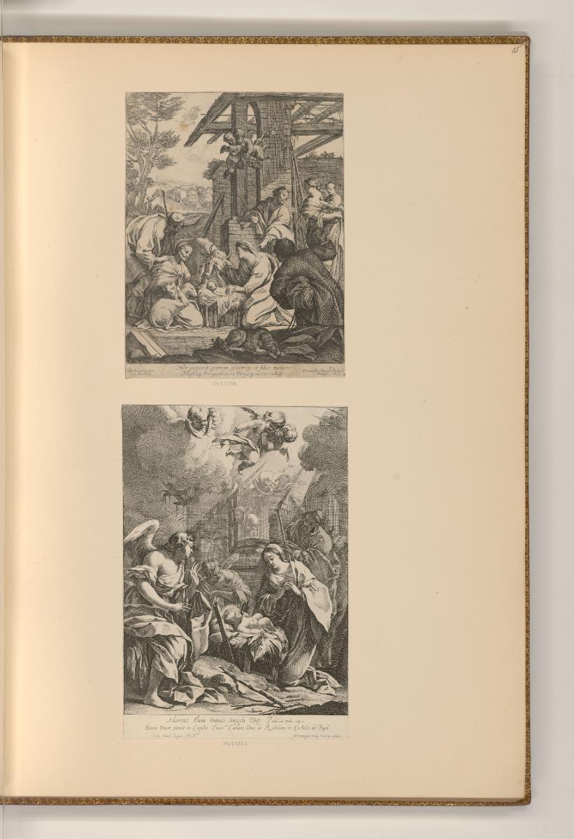 Druckgrafiken nach Simon Vouet, Geburt Christi; Anbetung der Hirten, Inv. Nr.: Frankreich nach …
