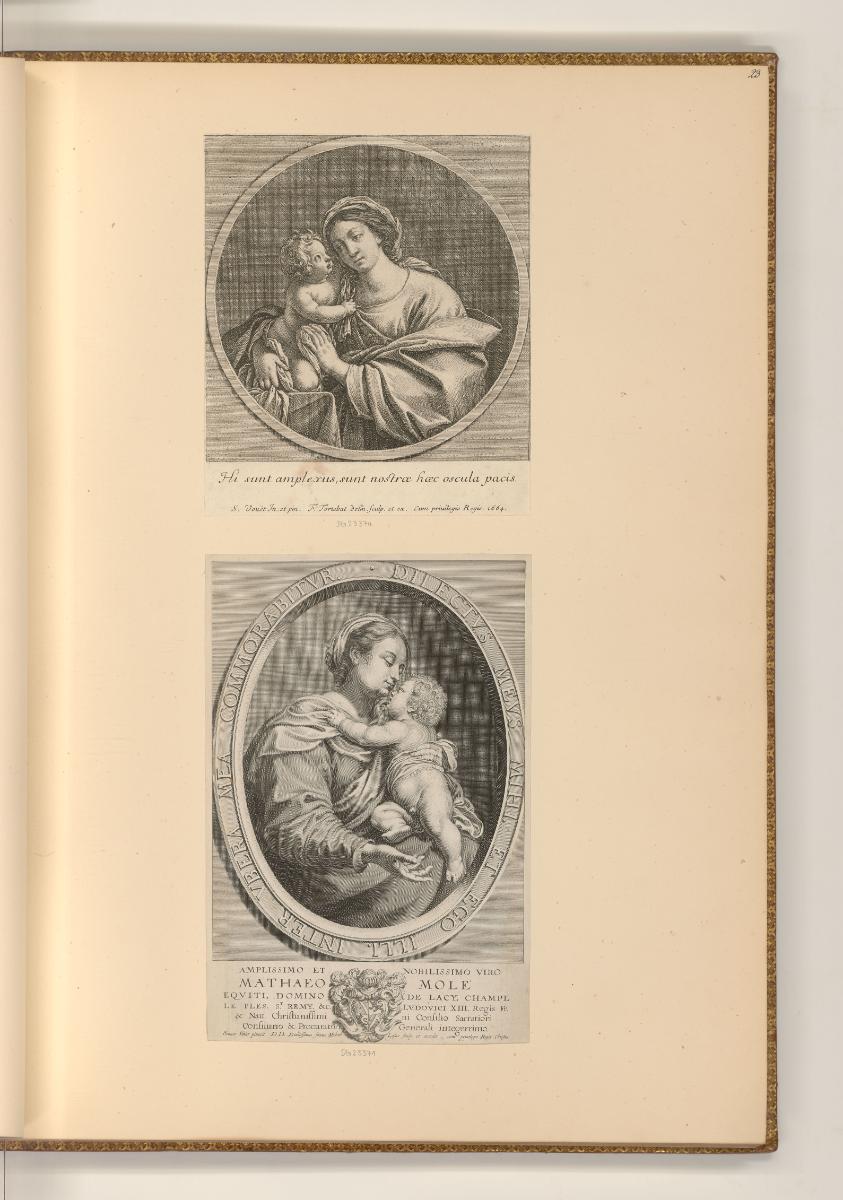 Druckgrafiken nach Simon Vouet, Maria mit Kind, Inv. Nr.: Frankreich nach Sektionen II/1, F/II/…