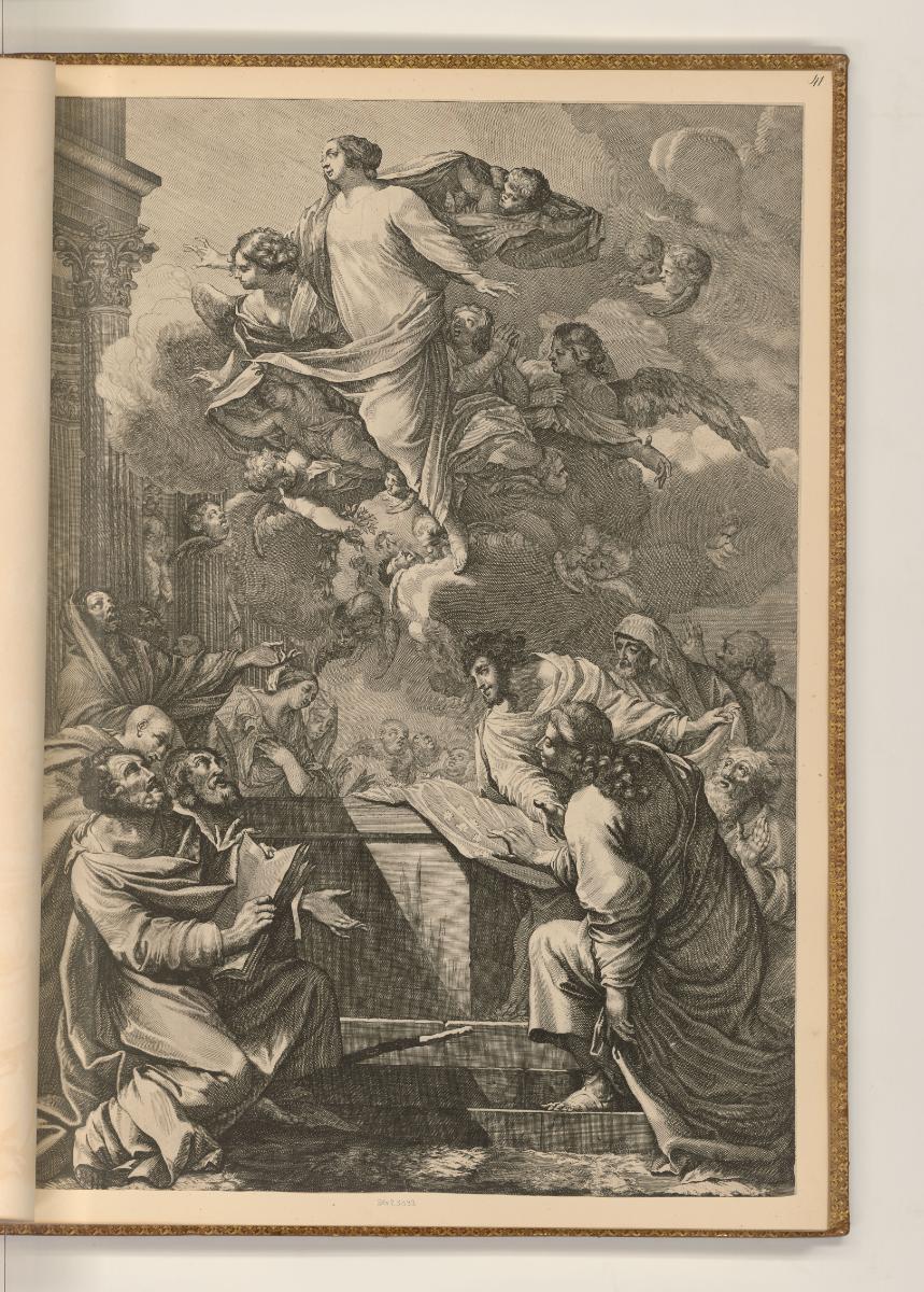 Druckgrafiken nach Simon Vouet, Marias Himmelfahrt, Inv. Nr.: Frankreich nach Sektionen II/1, F…