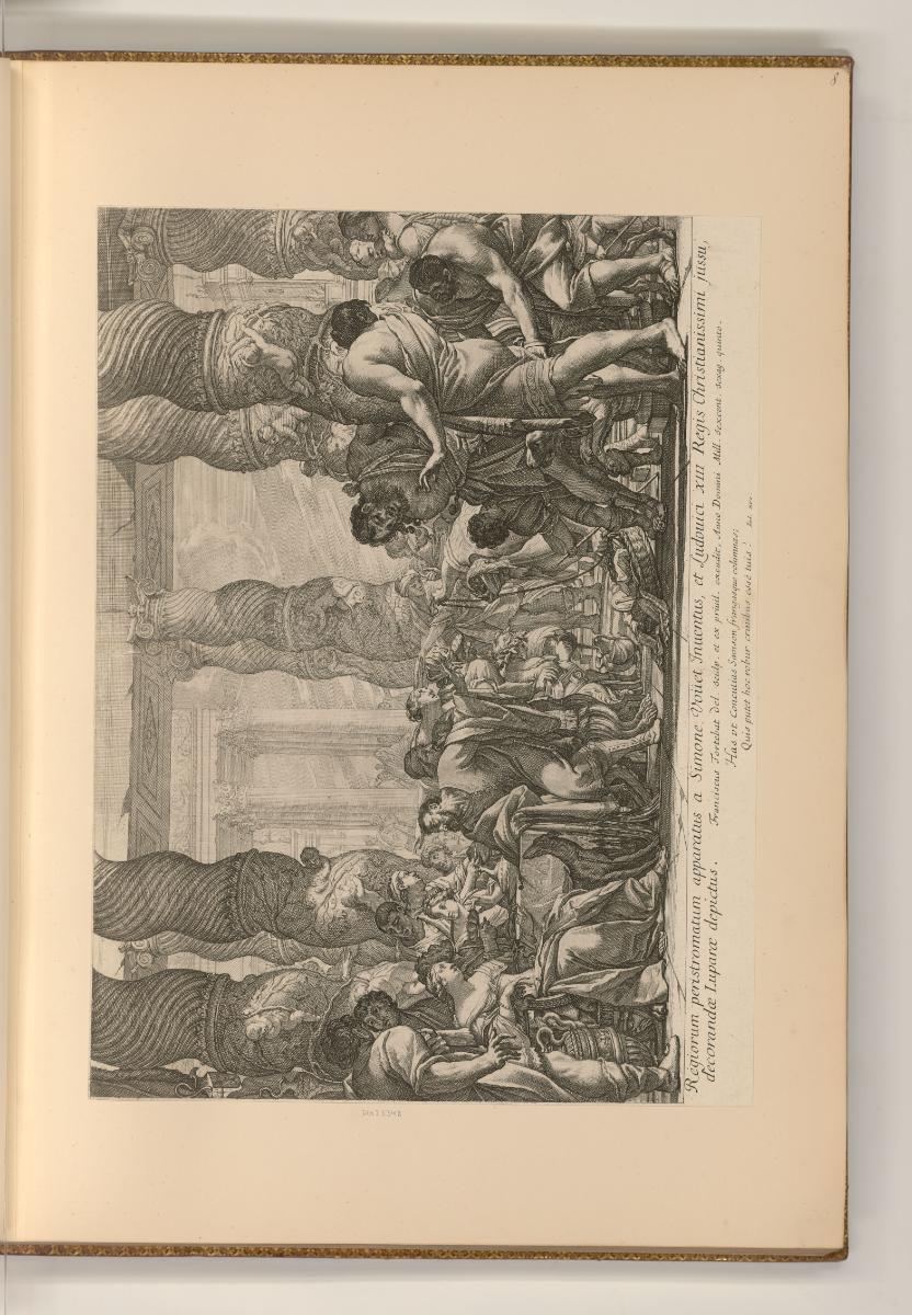 Druckgrafiken nach Simon Vouet, Simson beim Festmahl der Philister, Inv. Nr.: Frankreich nach S…