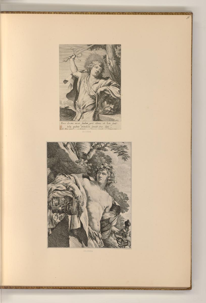 Druckgrafiken nach Simon Vouet, David mit dem Haupt des Goliat, Inv. Nr.: Frankreich nach Sekti…