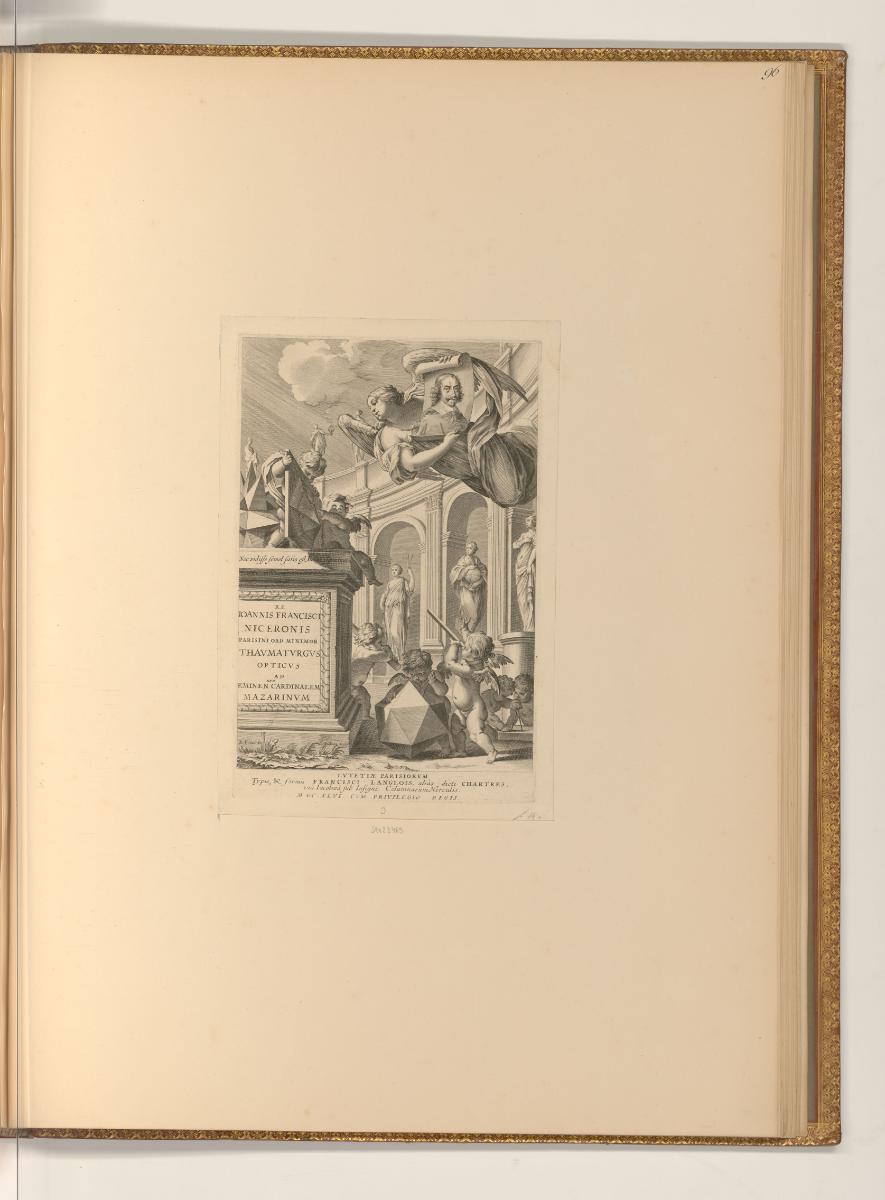 Druckgrafiken nach Simon Vouet, Thaumaturgus opticus (Frontispiz), Inv. Nr.: Frankreich nach Se…