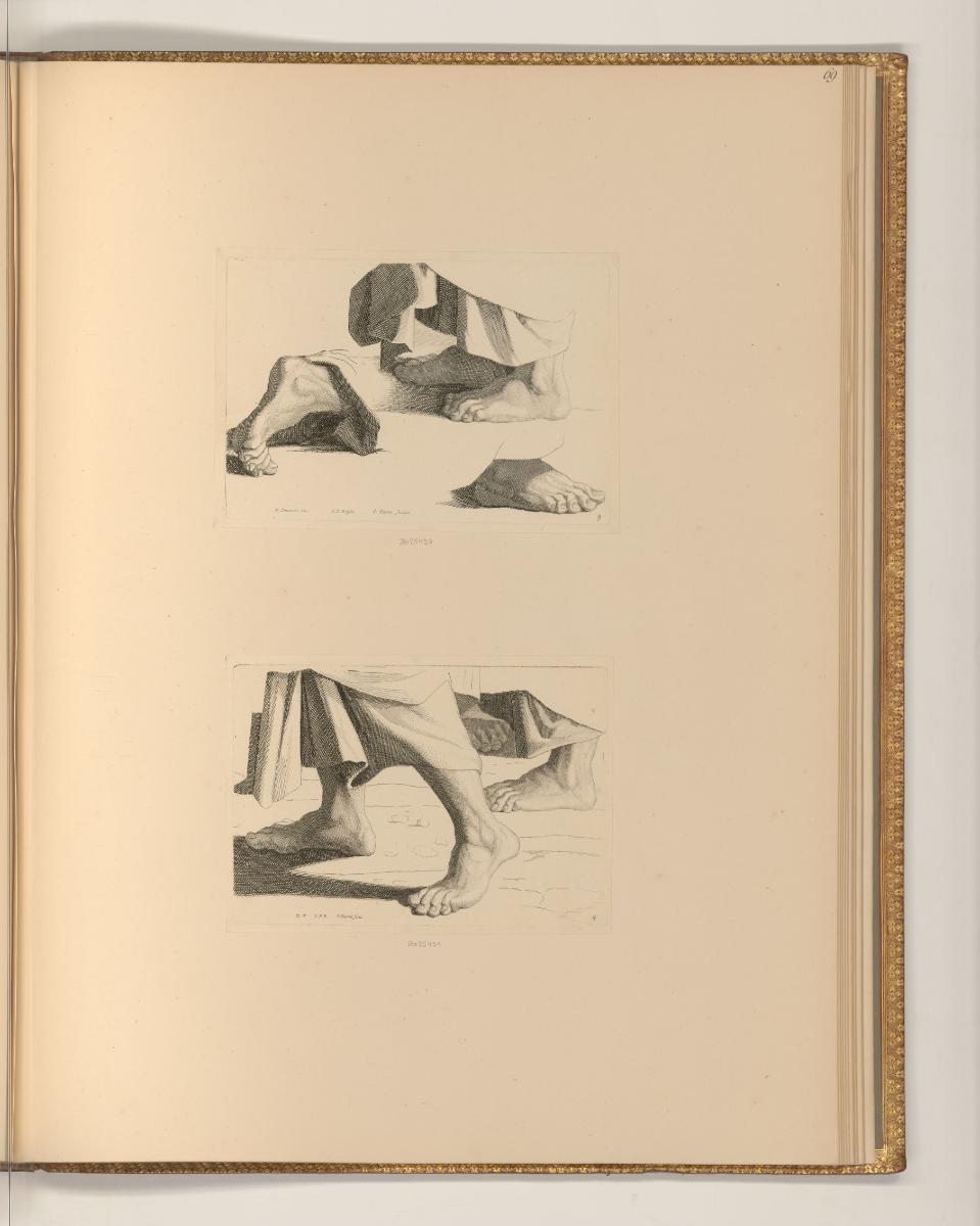 Druckgrafiken von Jean Pesne nach Nicolas Poussin, Fußstudien, Inv. Nr.: Frankreich nach Sektio…