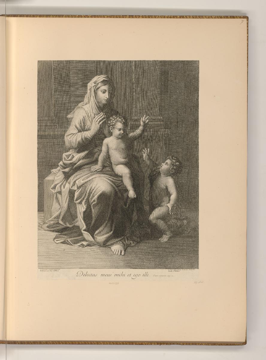 Druckgrafiken von Jean Pesne nach Nicolas Poussin, Maria mit Kind und Johannesknaben, Inv. Nr.:…