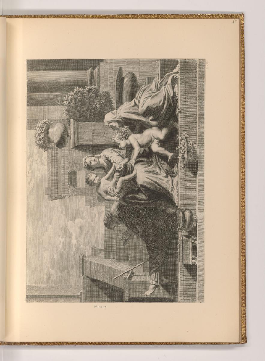 Druckgrafiken nach Nicolas Poussin, Heilige Familie mit Elisabeth und dem Johannesknaben, Inv. …