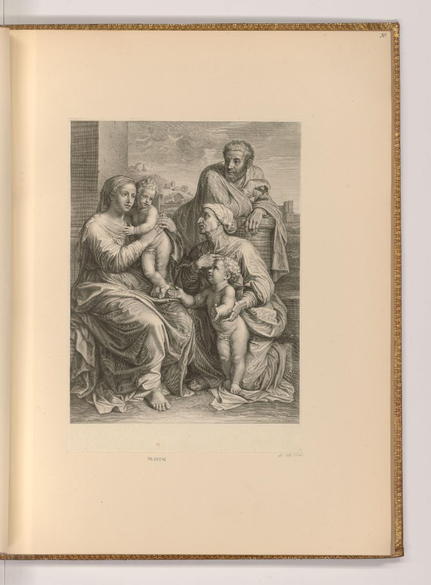 Druckgrafiken nach Nicolas Poussin, Heilige Familie mit Elisabeth und dem Johannesknaben, Inv. …