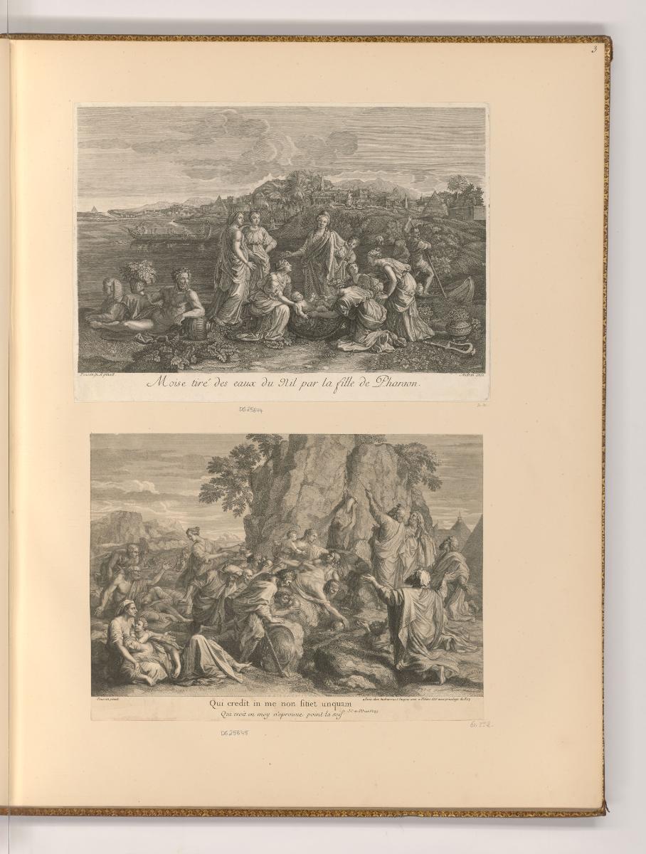 Druckgrafiken nach Nicolas Poussin, Die Auffindung des Mosesknaben, Inv. Nr.: Frankreich nach S…