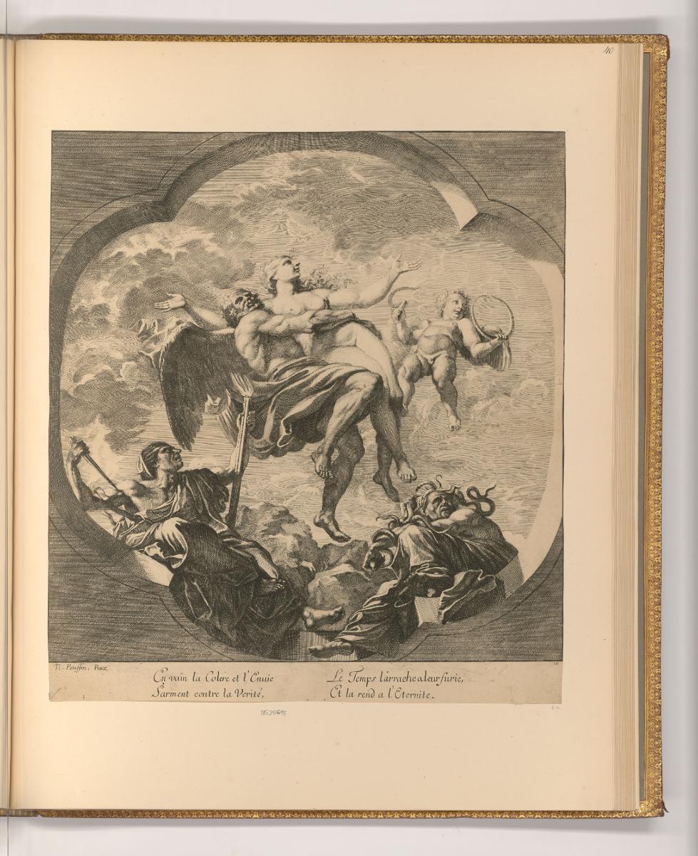 Druckgrafiken nach Nicolas Poussin, Der Sieg von Zeit und Wahrheit (Allegorie), Inv. Nr.: Frank…