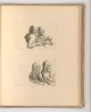 Druckgrafiken nach Nicolas Poussin, Vorlagenblatt mit Bildnissen von drei Männern, Inv. Nr.: Fr…